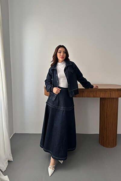 Vaveyy Ribbed Denim Suit