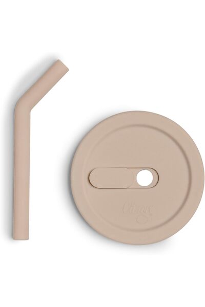 Citron - Silicone Cup Cover: Keep Your Drinks Fresh and Spill-Free - Beige