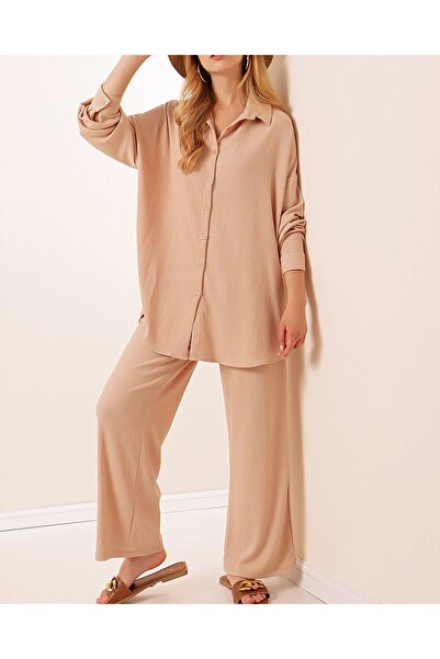 Modamorfo 5858 Knitted Double Suit - Biscuit