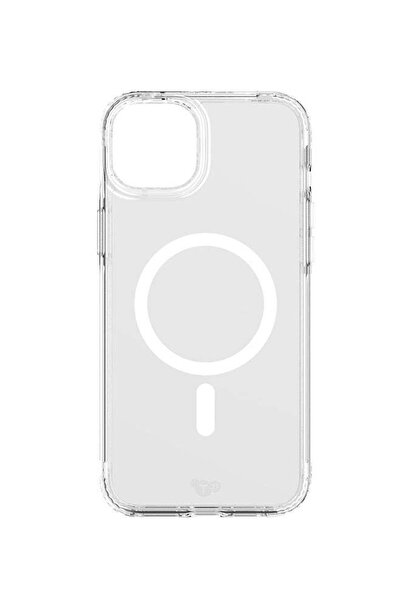 Generic جراب Tech21 EvoClear لهاتف iPhone 15 Plus مع MagSafe - شفاف