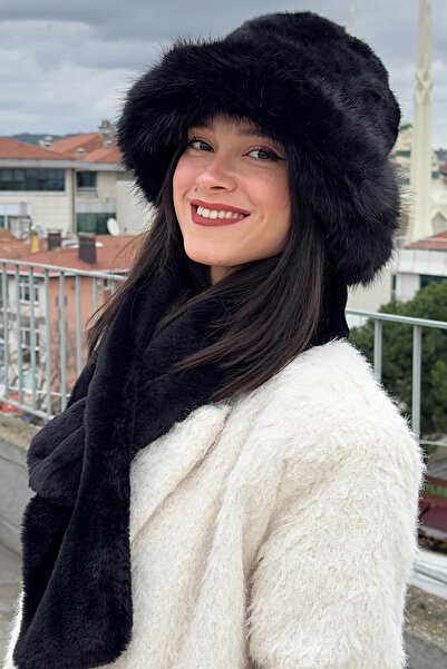 Mollycrush Women's Faux Fur Hat and Scarf Set – Soft Texture, Luxurious & Sty...