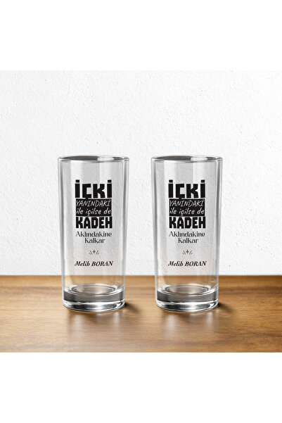 hediyekralı Kişiye Özel 2’li Rakı Bardağı Seti – İsimli Rakı Bardağı