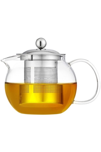 Arabest مصفاة إبريق شاي، مصفاة إبريق شاي زجاجية مقاومة للحرارة سعة 1300 مل لل...