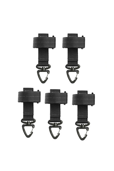 Choice قفازات نايلون متعددة الأغراض BK-5PCS مزودة بخطافات للعمل، ومشبك أمان، ...