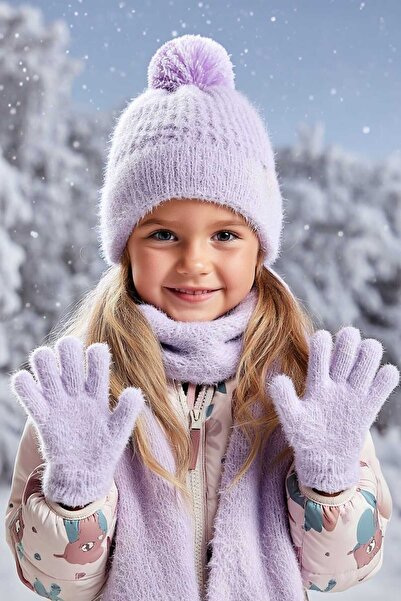 LAGRANZE Премиум комплект зимни шапки, шалове и ръкавици за деца на възраст 8...