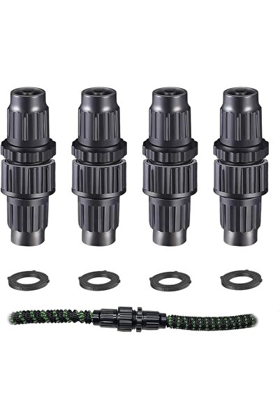 Arabest 4 Pack Retractable Garden Hose Repair Kits, Male and Female Hose End Repair Connectors/Fittings