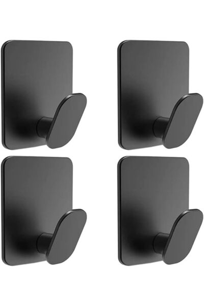 Arabest Adhesive Hooks,4 Pack,Heavy Duty Wall Hooks Waterproof 304 Stainless Steel Hooks