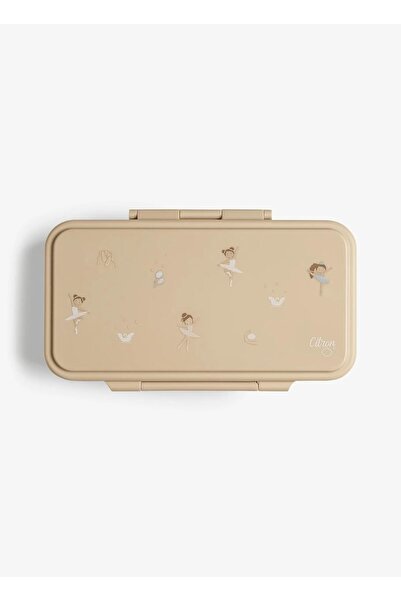 Citron علبة غداء بينتو مستطيلة الشكل ذات قسمين بتصميم راقصة الباليه