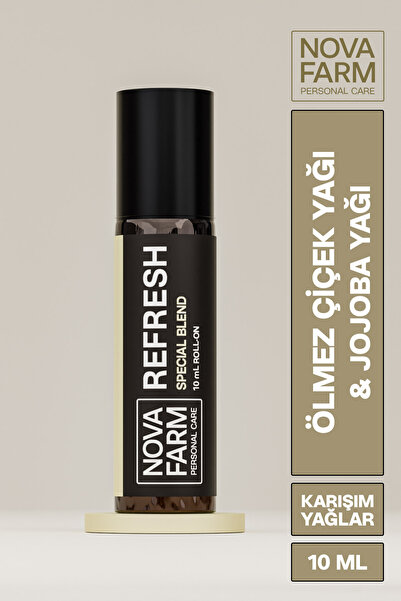 Nova Farm Refresh Ölmez Çiçek Yağı + Jojoba Yağı Roll-On 10 ml
