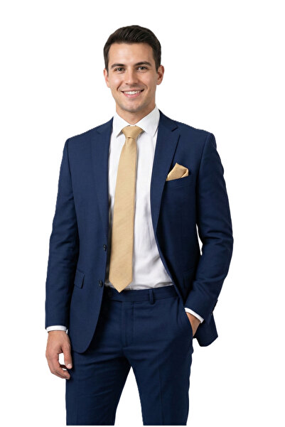 Oppland Erkek Kravat Klasik Mendilli Şık Kolay Şekil Alabilen Leke Tutmaz Küç...