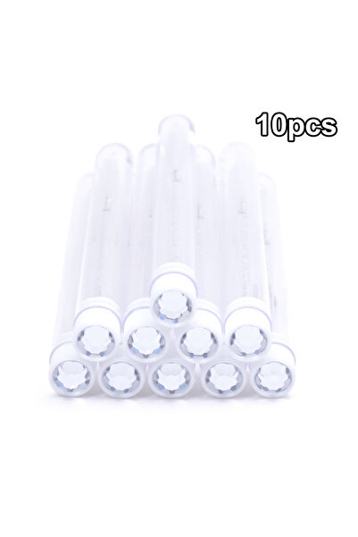 Choice5 10pcs white 10pcs Diamond Eyelash Brushes Spoolies Reusable Lash Mascara Wands In Tubes Eye Brow App