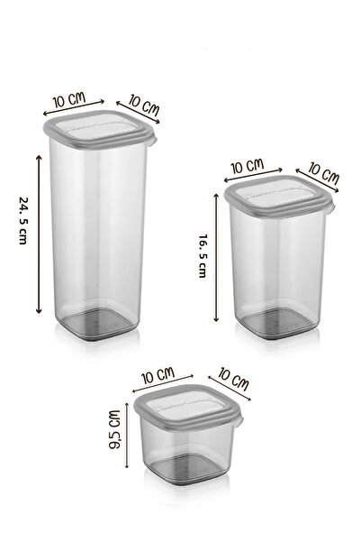 palermo home Set of 18 labeled square food storage containers x6 (550ml-1200m...