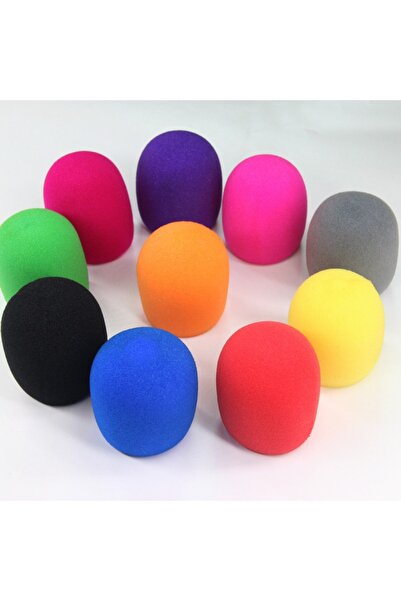 choice2 20 قطعة - غطاء ميكروفون إسفنجي بلون عشوائي، سميك، واقي من الرياح، احت...