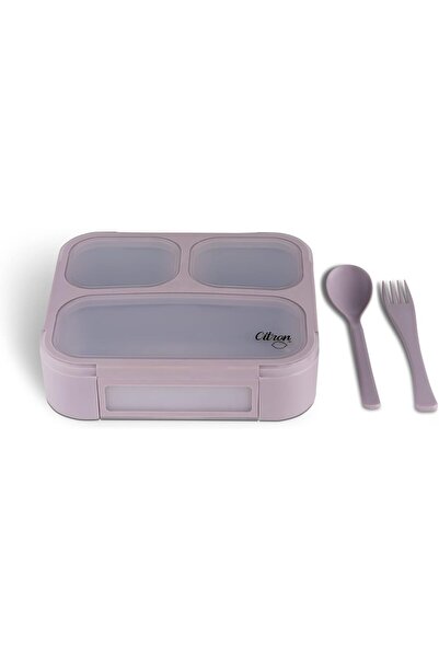 Citron - Bento Box Lunchbox with Fork and Spoon