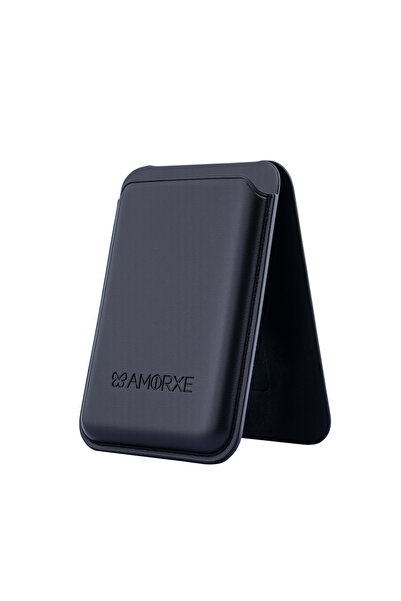 AMORXE محفظة وحامل بطاقات MagSafe مع حامل، متوافقة مع سلسلة iPhone 17/16/15/1...