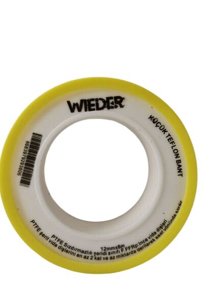WIEDER Tesisat Teflon Bandı Beyaz Küçük Boy 12mmx8m