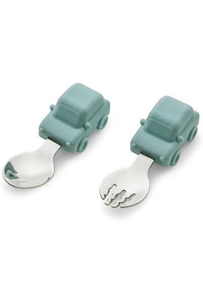 Citron - طقم ملعقة وشوكة تدريب من السيليكون: أدوات مثالية لطفلك الصغير - مركبات