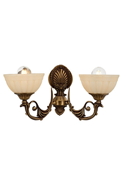 HubRom Απλίκα τοίχου Classic Mass, 2xE27 60W, Αντίκα, 5102-3071-52