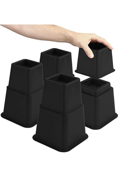 Arabest 8pcs Adjustable Furniture Risers,Heavy Duty Risers for Elevation in H...