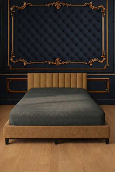 Pera Deluxe Anthracite Color Jacquard Cotton Combed Elastic Bed Sheet 200X200 cm – Domestic Production