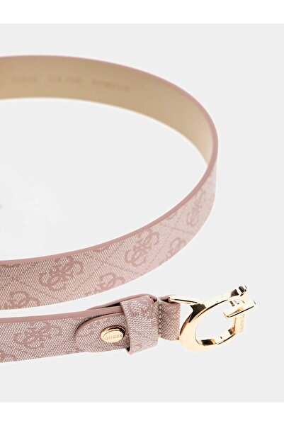 Guess Kadın Pembe Vikky 4g Logolu Kemer