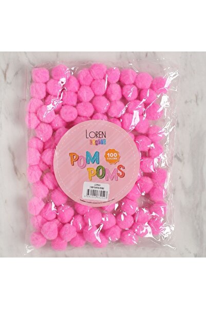Twin Store Crafts 2 cm 100 Pieces Pink Pompoms