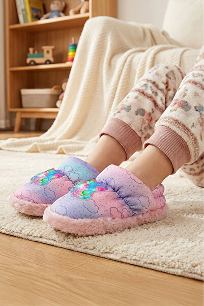 Peluche Işıklı Unicorn Figürlü Yumuşak Tüylü Esnek Hafif Dayanıklı Pembe Pelu...