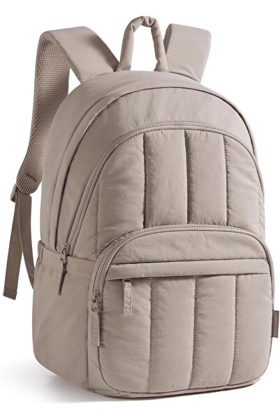 BAGSMART College Laptop Backpack, Cute Travel Backpack for Women, Quilted Computer Bookbag