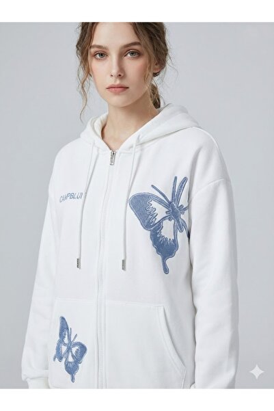 PENTHİLUS سترة يونيسكس مطبوع بغطاء رأس بسحاب - بغطاء رأس هودي