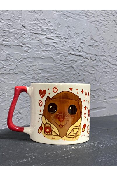 Kırtasiye Ofisi Sad Üzgün Hamster Meslek: EczacıKırmızı Kulplu Prime Ofis Hed...