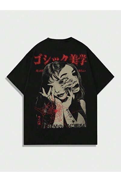 ZEMLİYA Καλοκαιρινό μπλουζάκι με στάμπα Anime – Κοντομάνικο casual μπλουζάκι