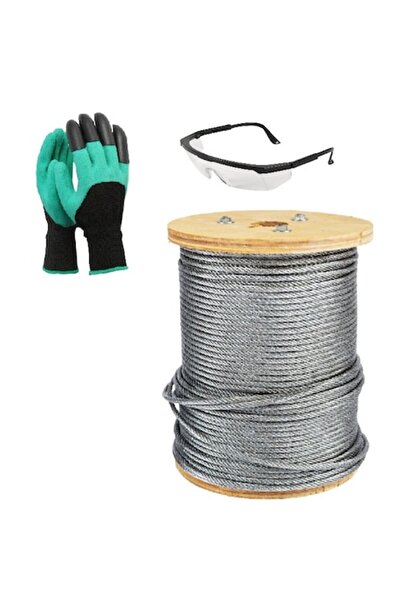 micul fermier Tambur de cablu din oțel zincat, diametru 3 mm, lungime 100 m