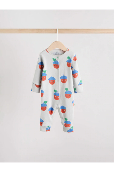 Next Baby 100% Organic Cotton Green - Autumn Pumpkin Footless 3-Piece Sleeping Bag Set Alyaw3058
