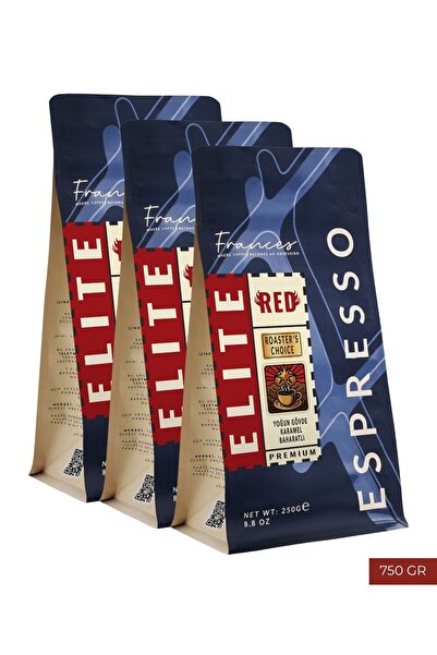 FRANCES %100 Arabica Elite Red | Espresso | 3*250 GR | Yüksek Yoğunluk