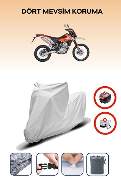 Breen قفل حقيبة خلفية رمادي اللون غير متوافق مع قماش الدراجات النارية المتوافق مع Mondial X-Treme Enduro، 4 مواسم