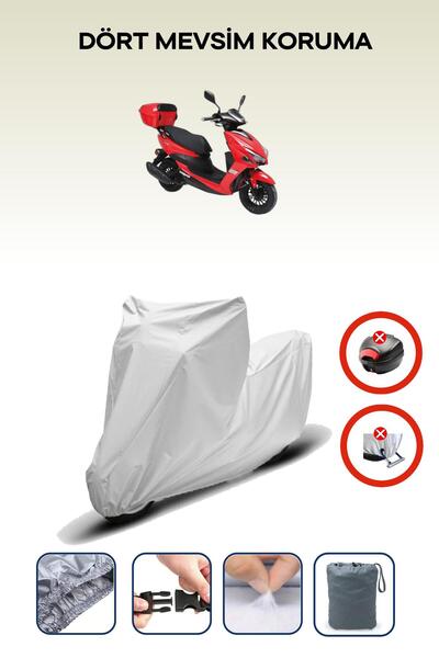 Breen حقيبة خلفية رمادية اللون متوافقة مع كوبا بيسارو 125 X، قماش متوافق مع الدراجات النارية، 4 مواسم