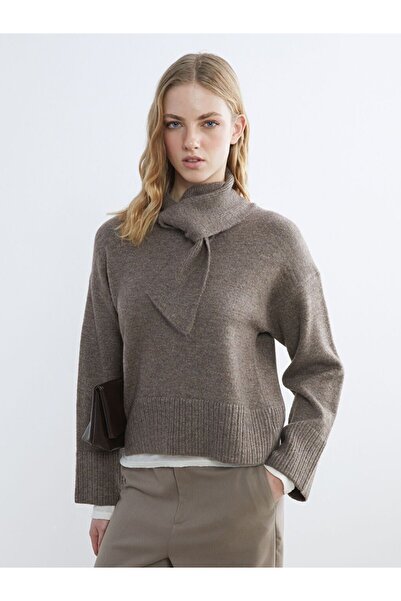 LC Waikiki Pulover tricotat pentru femei LCW Vision Shawl Collar