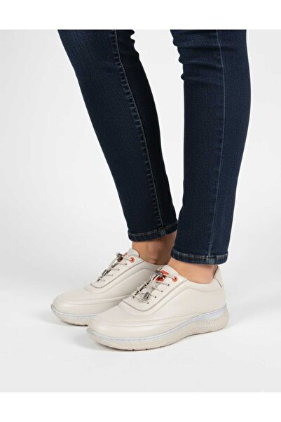 VARLIK AYAKKABI Genuine Leather Full Orthopedic Soft Shoes with Rubber Laces