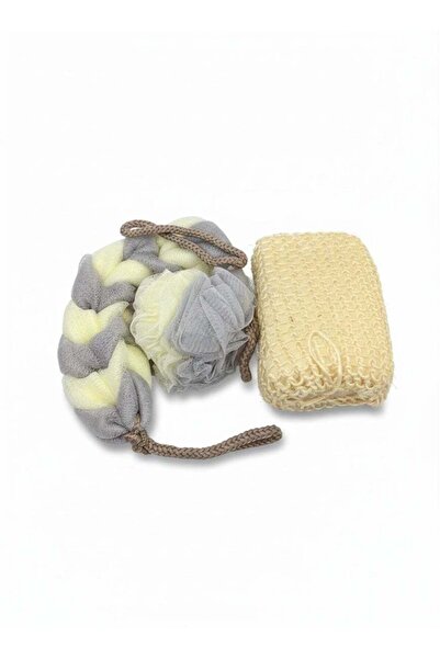 Roomlyne مجموعة استحمام طبيعية من الإسفنج والليفة، مقشر رغوي ناعم وليفة طبيعي...