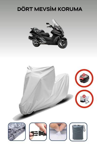 Breen حقيبة خلفية للدراجة النارية Honda FJS 400 Silverwing باللون الرمادي متو...