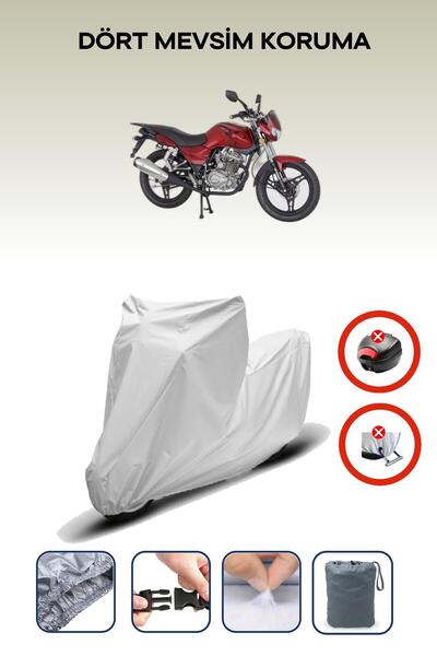 Breen حقيبة خلفية رمادية اللون متوافقة مع قماش الدراجة النارية المتوافق مع Mondial 125 MH، 4 مواسم