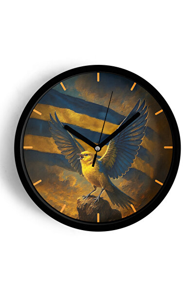 JHAAR Fan-Themed Decorative Wall Clock – Modern Design - 25cm - Black Case wi...