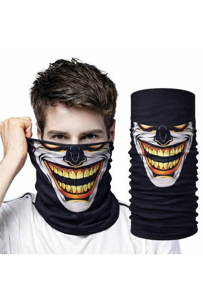 Mustran Joker Smiling Baf Mask – Multi-Purpose Neck Gaiter Bandana No. 3