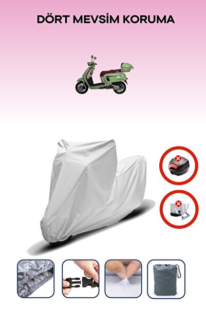 Breen حقيبة خلفية رمادية اللون متوافقة مع Altai Ristretto 125، قماش دراجة نارية متوافق مع 4 مواسم