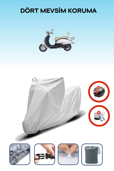 Breen Gray Rear Bag Lock Incompatible Mondial 50 Znu Compatible Motorcycle Ta...