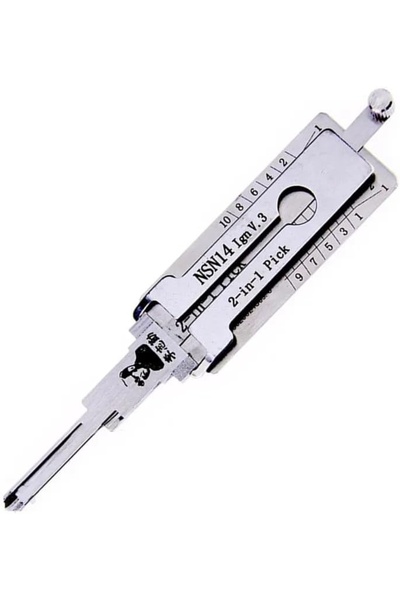 TECHSTAR Decodor auto Lishi NSN14 pentru instrument de deschidere a contactul...