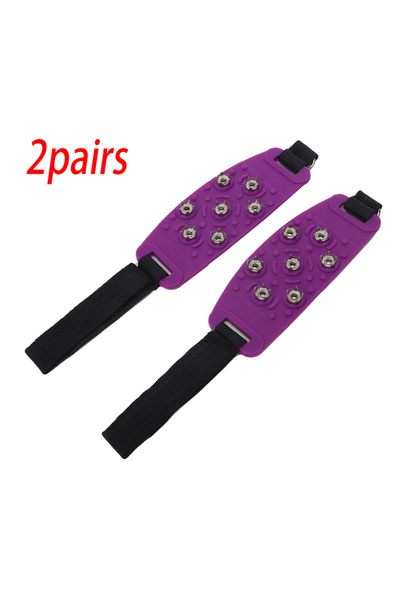 Choice بنفسجي - زوجان ونصف زوج من مسامير الأحذية الشتوية ذات الشريط اللاصق عل...