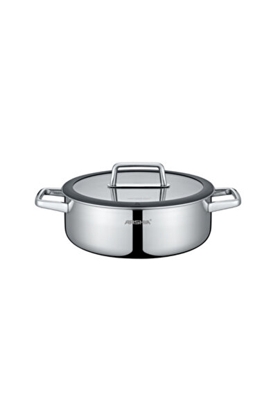 Arshia Triply Stainless Steel Double Handle Frypan with Lid 28cm