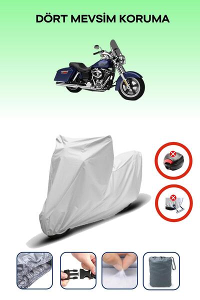 Breen قفل حقيبة خلفية رمادي اللون غير متوافق مع قماش الدراجات النارية المتواف...