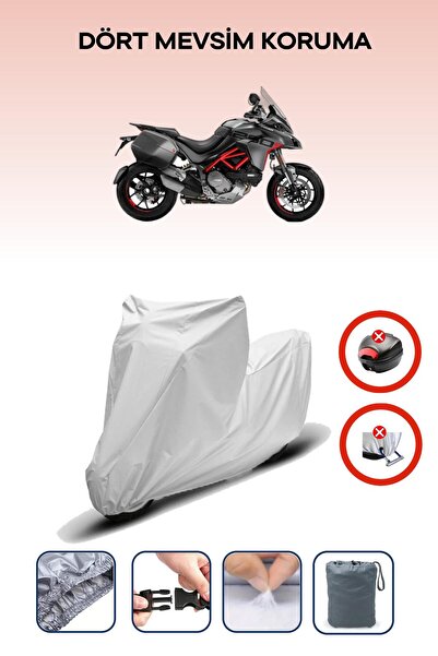 Breen حقيبة خلفية رمادية اللون متوافقة مع دوكاتي مولتيسترادا 1260 تورينج باك،...